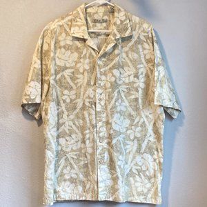 Batik Bay Hawaiian Print Men's Shirt Size XL 100% Cotton Tropical Pocket Bamboo